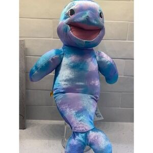 Build a Bear Sea‎ Splash Rainbow Dolphin 18" Plush/Puppet Purple 2014 retired